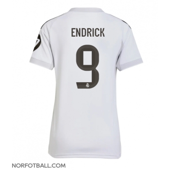 Billige Fotballdrakt Real Madrid Endrick #9 Replika Hjemmedrakt Dame 2025-26 Kortermet